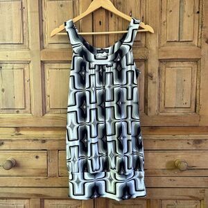 Women's Rampage Small Black White Longer Length Tank‎ Top Blouse Tunic